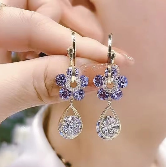 Aretes De Cristal flor